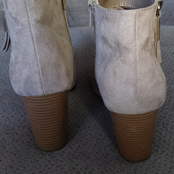 Taupe Side Zip Booties - Picture 5 of 5
